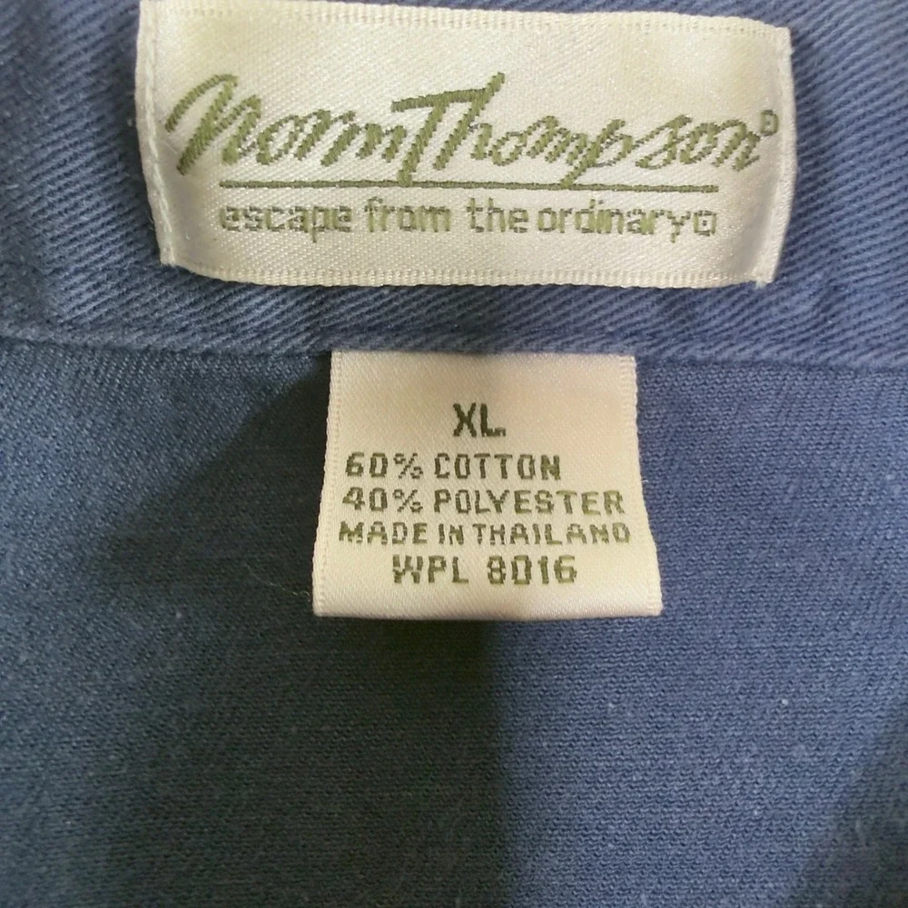 Vintange Norm Thompson Mens XL Double Pocket Normcore Short Sleeve Knit Polo